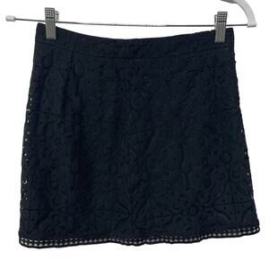 Forever 21 Lace A-Line Mini Skirt Pull On High Waisted‎ Black Witchy Goth Punk S